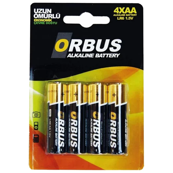 ORBUS ALKALİN KALEM PİL 4'LÜ AAA